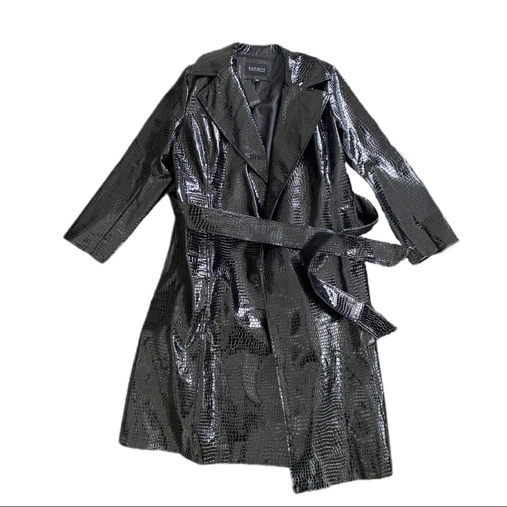 Eloquii NWT│14/16 │Crocodile Trench Coat